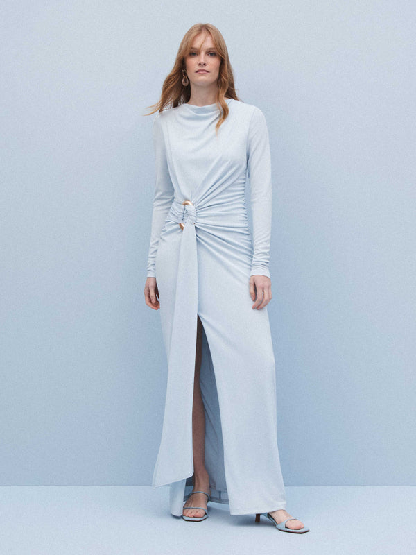 SHEIKE Lila Long Sleeve Gown Ice Blue 1007969 Campaign Images