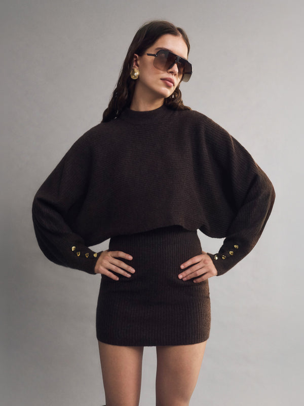 SHEIKE Arina Mini Dress Set Chocolate 1008529 Campaign Image