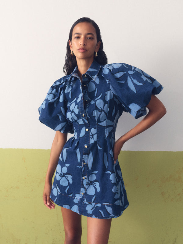 SHEIKE 1008356 Brooklyn Mini Dress Indigo Campaign Image