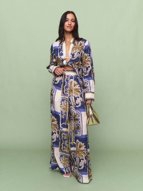 PATCHWORK PALM PANT