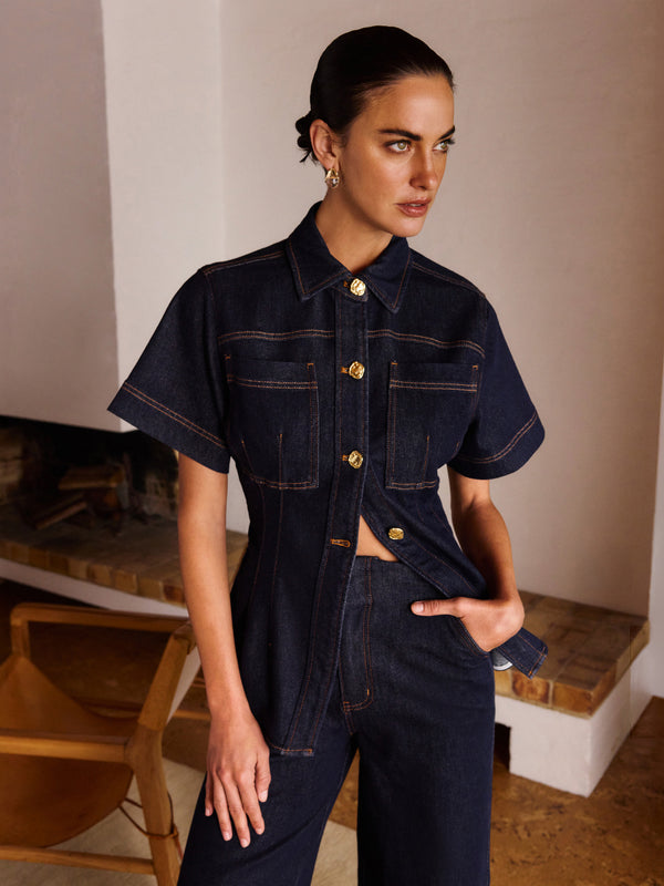 SHEIKE Esme Shirt Indigo 1008538 Campaign Image