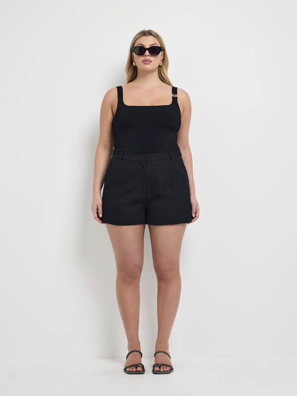 Size16 SHEIKE Nicolette Knit Top Black 1008020 Front Image