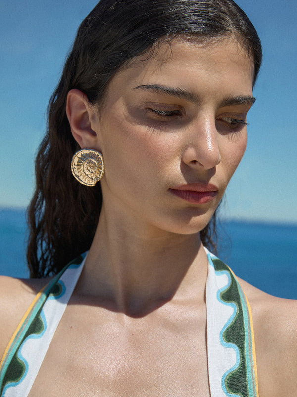 SHEIKE Rhodes Earrings Gold 1008408 Campaign Image