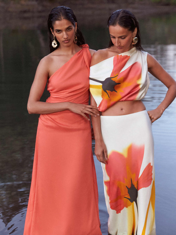 SHEIKE Azalea Midi Dress Coral 1007109 Campaign Image