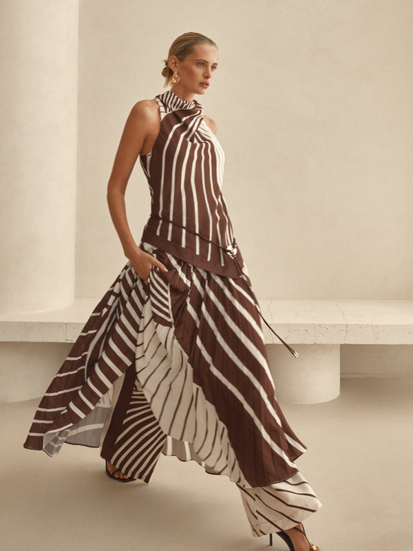 SHEIKE Montmartre Strip Maxi Dress Print 1007792 Campaign Image