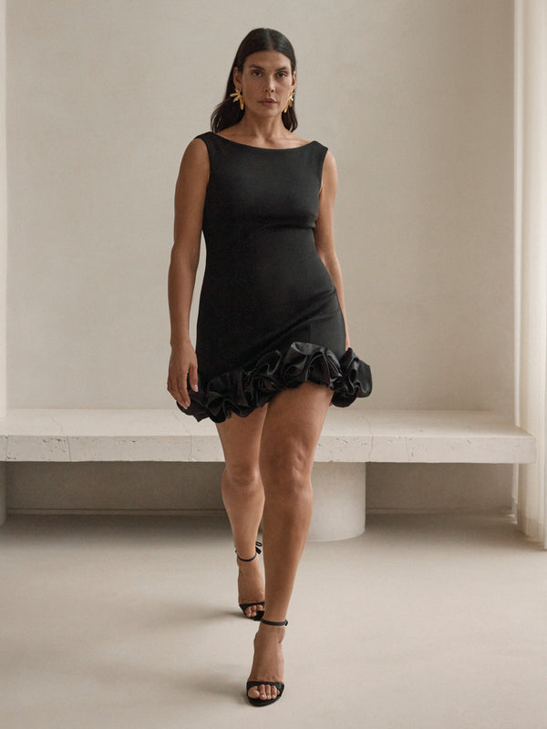 Size12 SHEIKE Nadine Mini Dress Black 1007796 Front Image