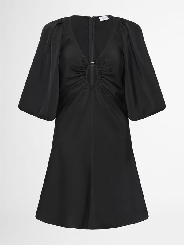 PETRA MINI DRESS IN BLACK GHOST IMAGE