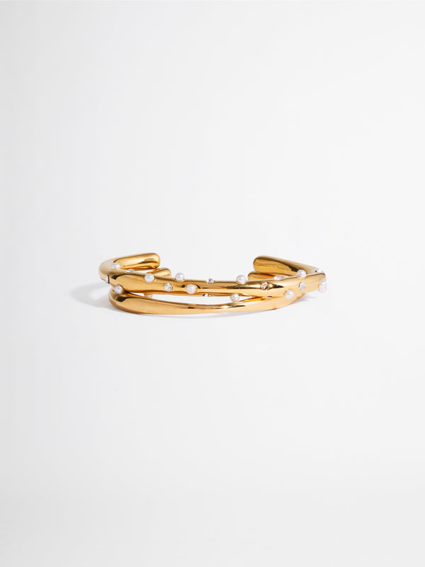 SHEIKE Audrey Bangle Stack Gold 1006177 Ghost Image