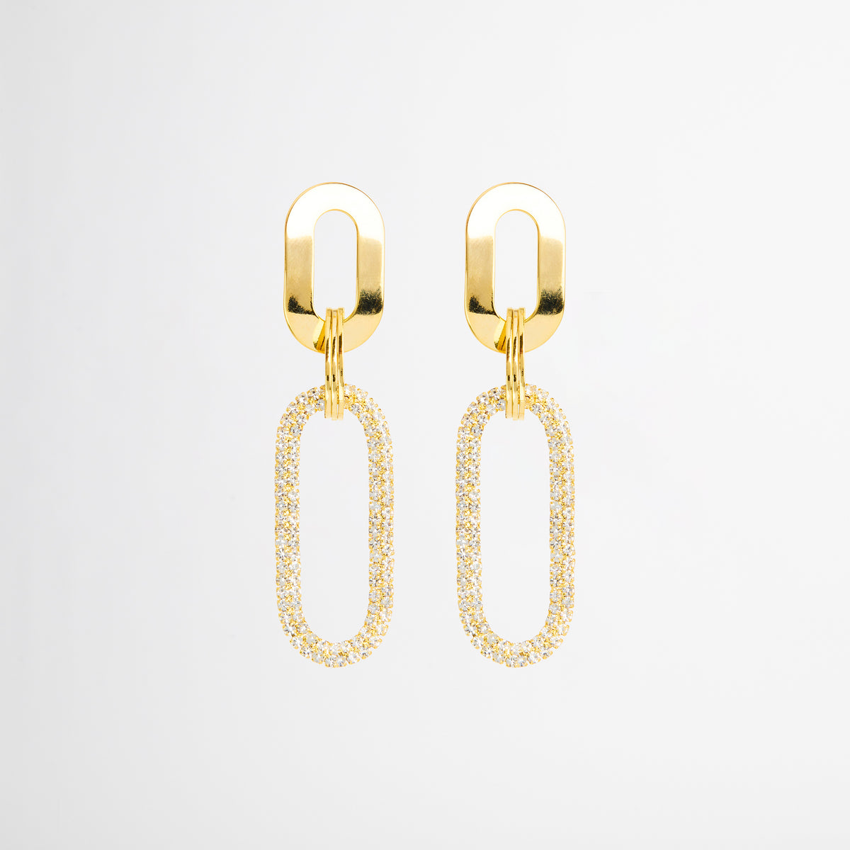 Gold drop down earrings Clearance