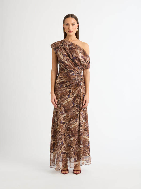 EMBER MAXI DRESS, front view on size 8 model