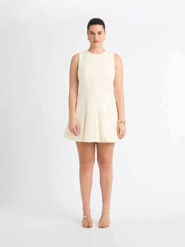 Size12 SHEIKE Stockholm Mini Dress Cream 1007050 Front Image