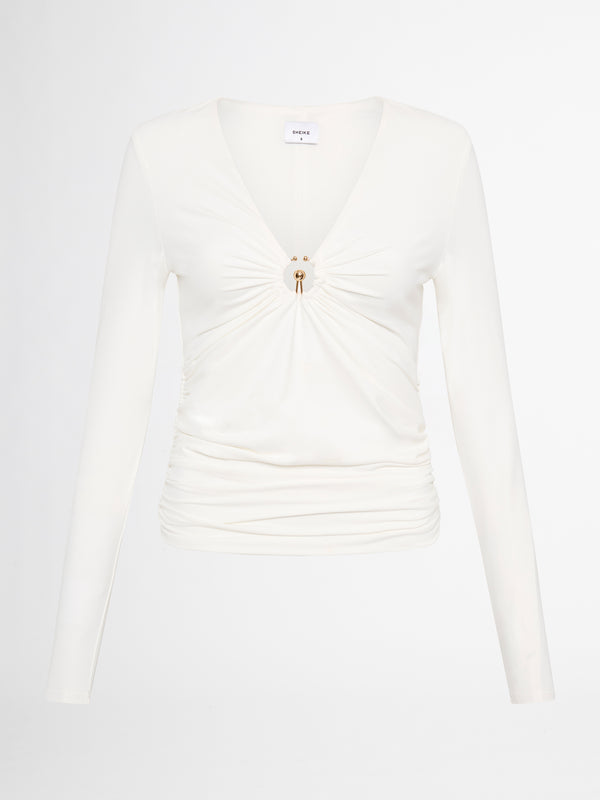 ELIZA TOP WHITE GHOST IMAGE