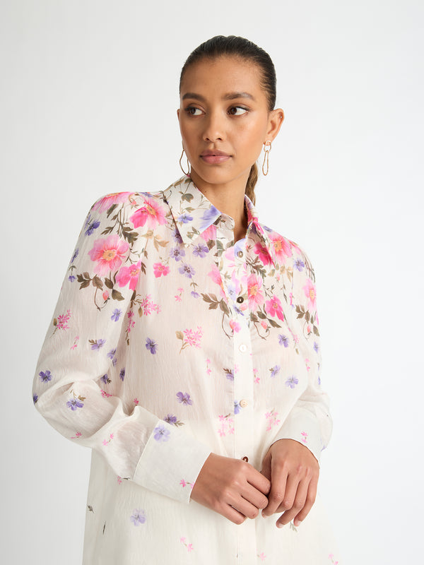 SPRING GARDEN SHIRT IN FLORAL PRINT CLOSE UP