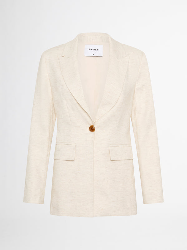 HAYLEY BLAZER IN NATURAL GHOST IMAGE