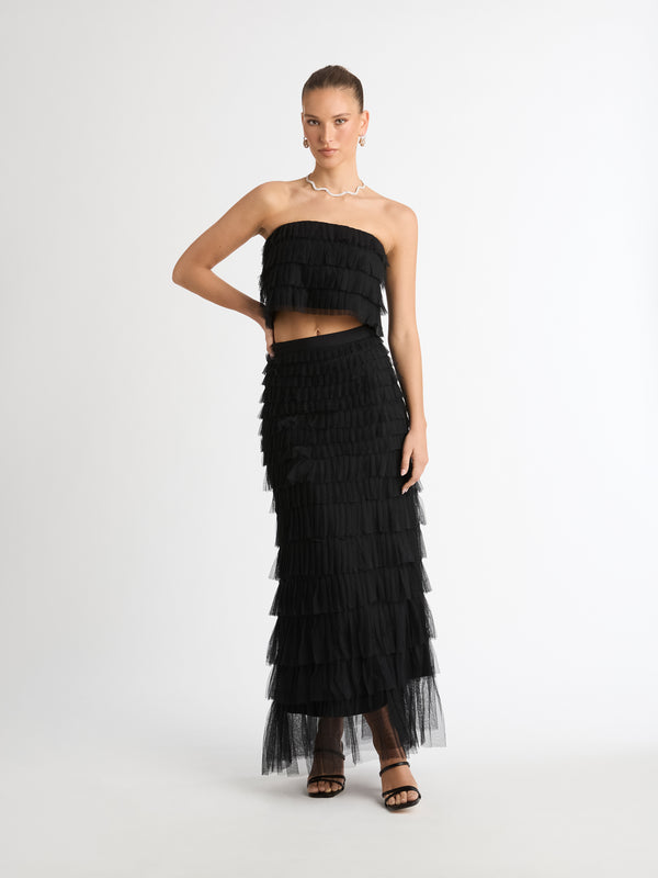 Tulle layered maxi skirt Clearance