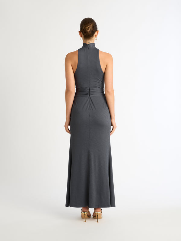WILLOW JERSEY DRESS IN GREY BACK SHOT