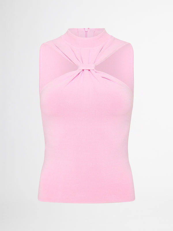 PHOEBE KNIT TOP IN PINK GHOST IMAGE