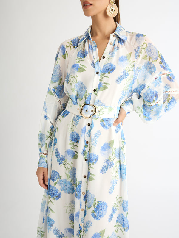 BLUE BELL MAXI DRESS IN FLORAL PRINT CLOSE UP