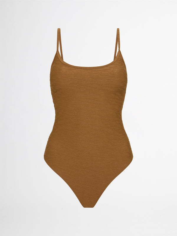 PAROS SWIMSUIT IN BROWN GHOST IMAGE