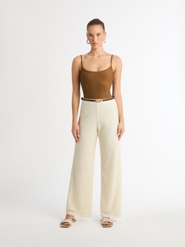 PAROS SWIMSUIT IN BROWN WITH PANT