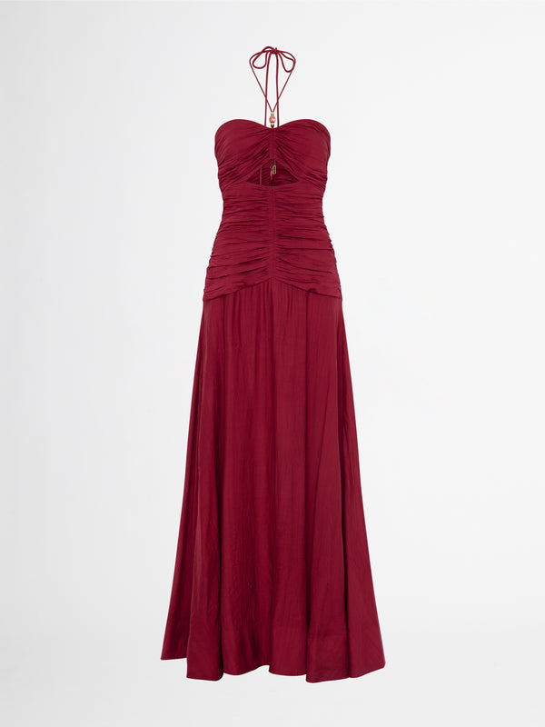 ASHLEA MAXI DRESS IN SCARLET RED GHOST IMAGE