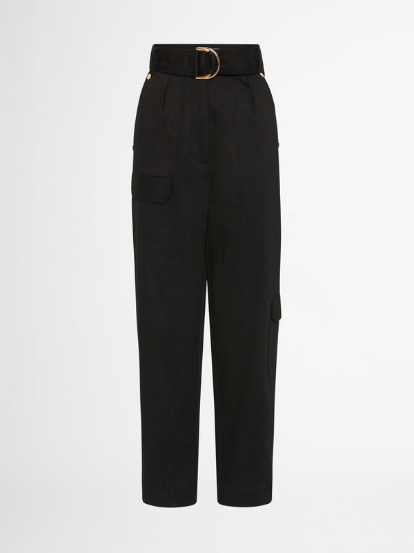 CABANA PANT IN BLACK GHOST IMAGE