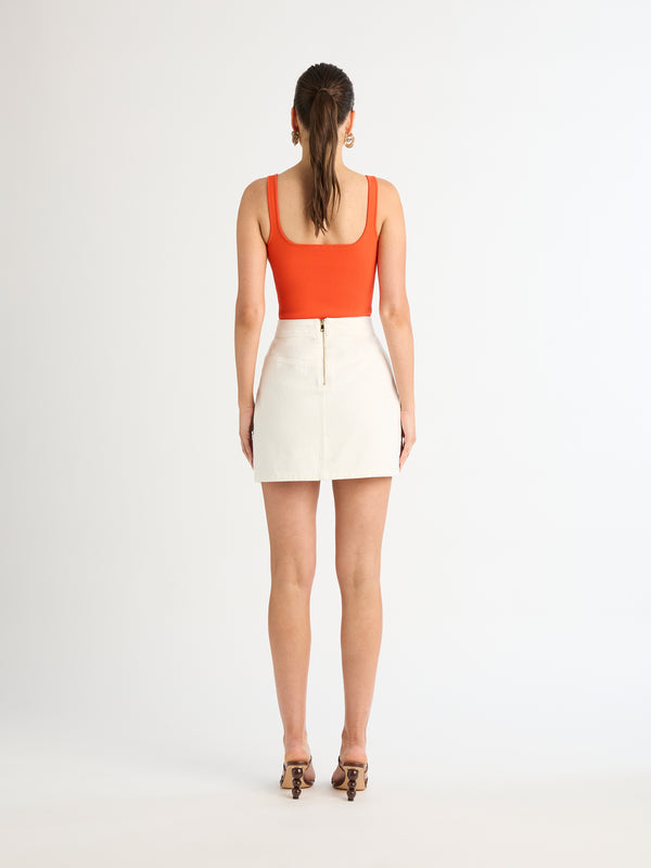 REPUBLIC DENIM SKIRT WHITE - Main Image