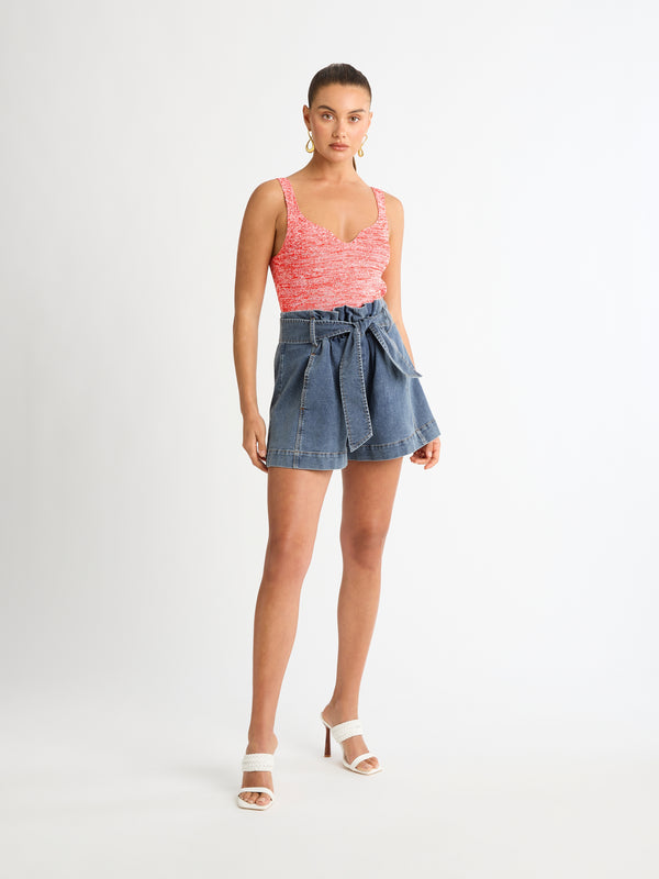 BLAIRE SHORTS IN DENIM FRONT IMAGE