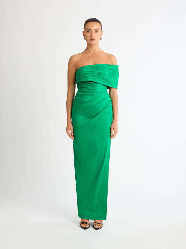 GISELLE GOWN IN JADE GREEN EDEN FRONT IMAGE