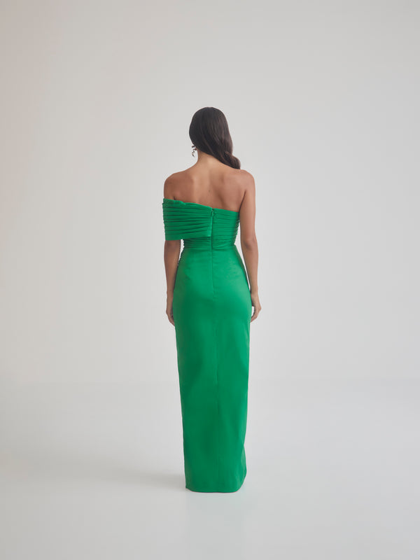 GISELLE GOWN IN JADE GREEN BACK IMAGE