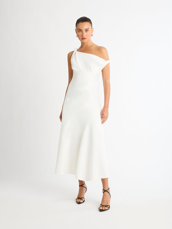 MOMENTUM DRESS IN  WHITE FRONT IMAGE EDEN