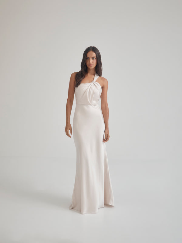 JOVANA GOWN IN OYSTER FRONT IMAGE