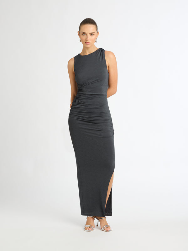 WILLA MIDI DRESS WITH TWISTED STRAP FRONT IMAGE