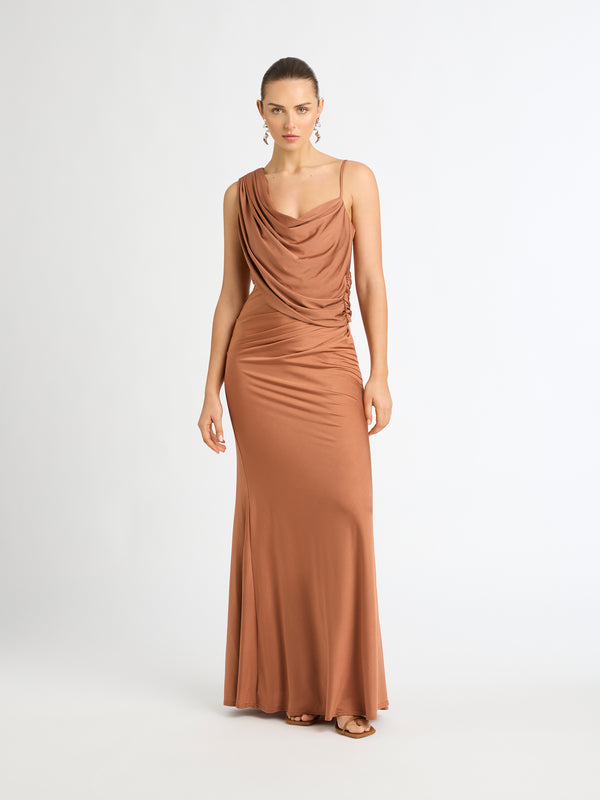 SOLANGE MAXI IN CINNAMON FRONT IMAGE
