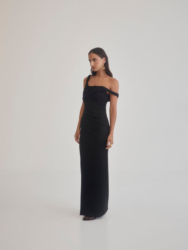REFLECTIONS GOWN IN BLACK SIDE IMAGE