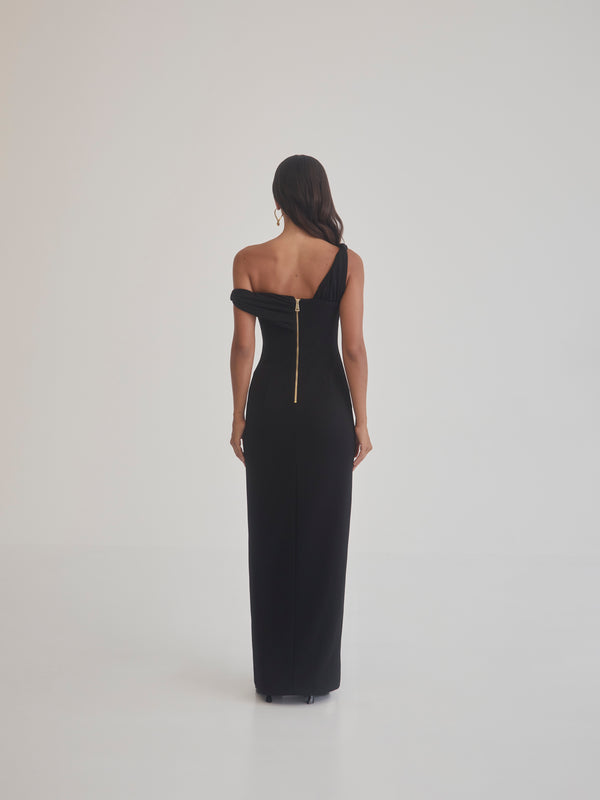 REFLECTIONS GOWN IN BLACK BACK IMAGE