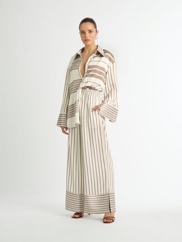 MIA PANT IN STRIPE FRONT IMAGE STYLED