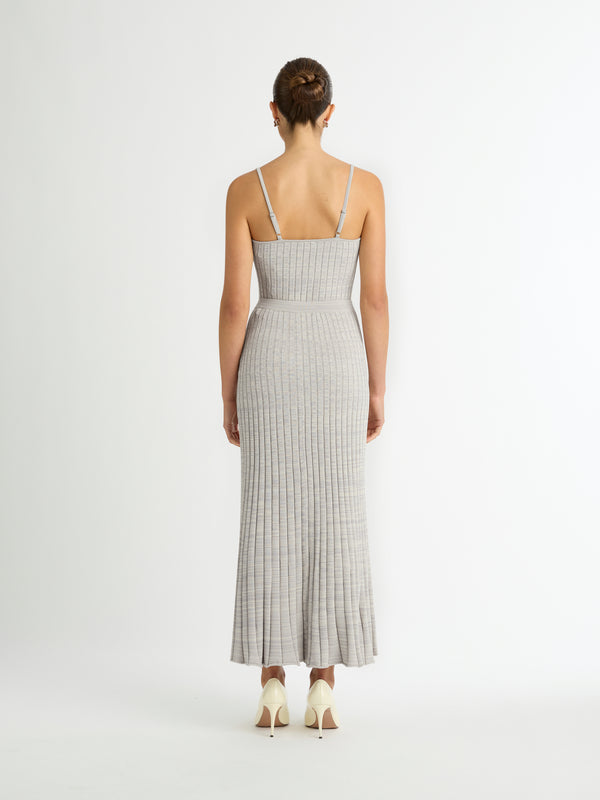 LUCILLE SKIRT IN GREY BACK IMAGE