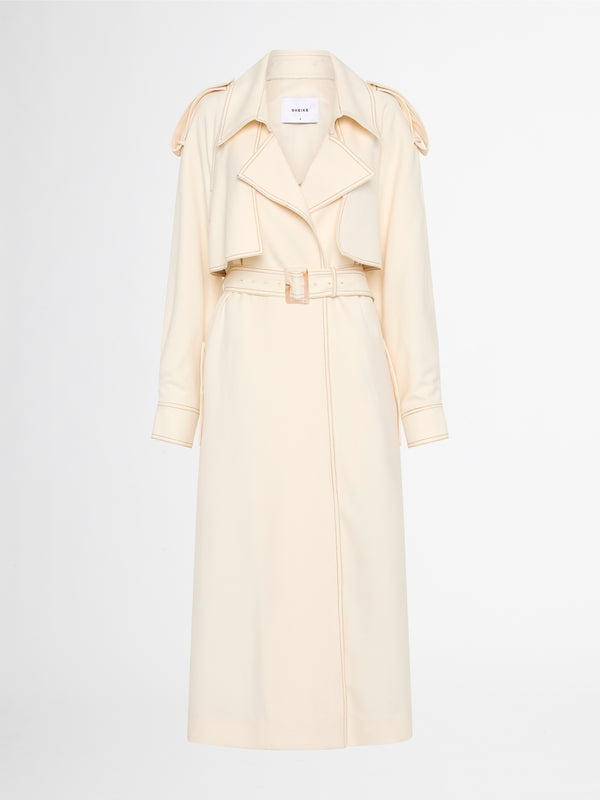 JADE TRENCH IN CREAM GHOST IMAGE