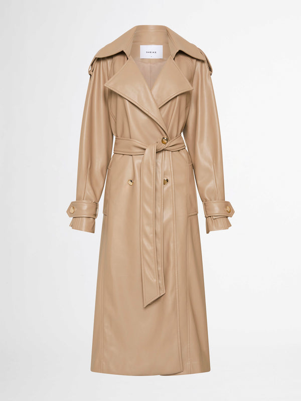 SOLAR TRENCH COAT ALMOND GHOST IMAGE