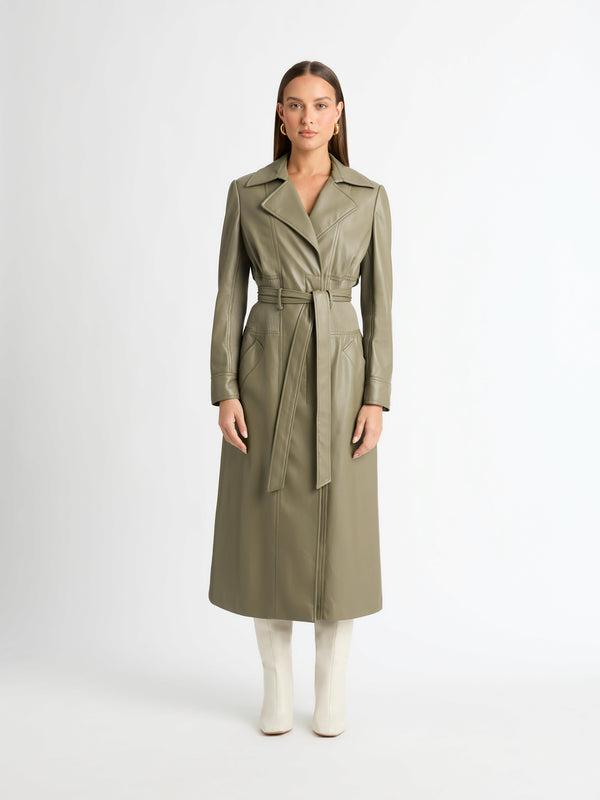 GIANNI TRENCH SAGE FRONT IMAGE