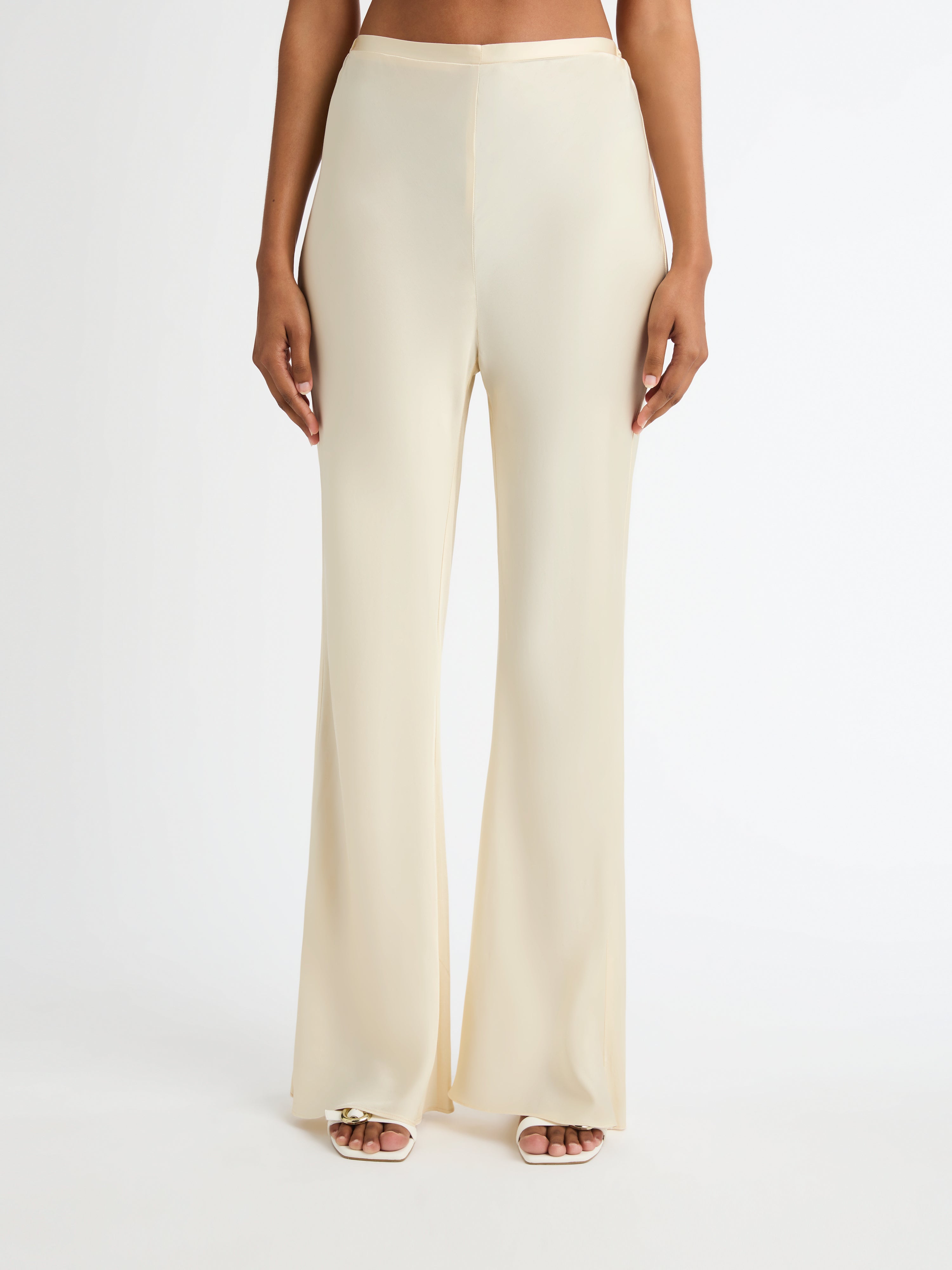 Nirvana Pant Ivory | Satin Bias Pant | SHEIKE