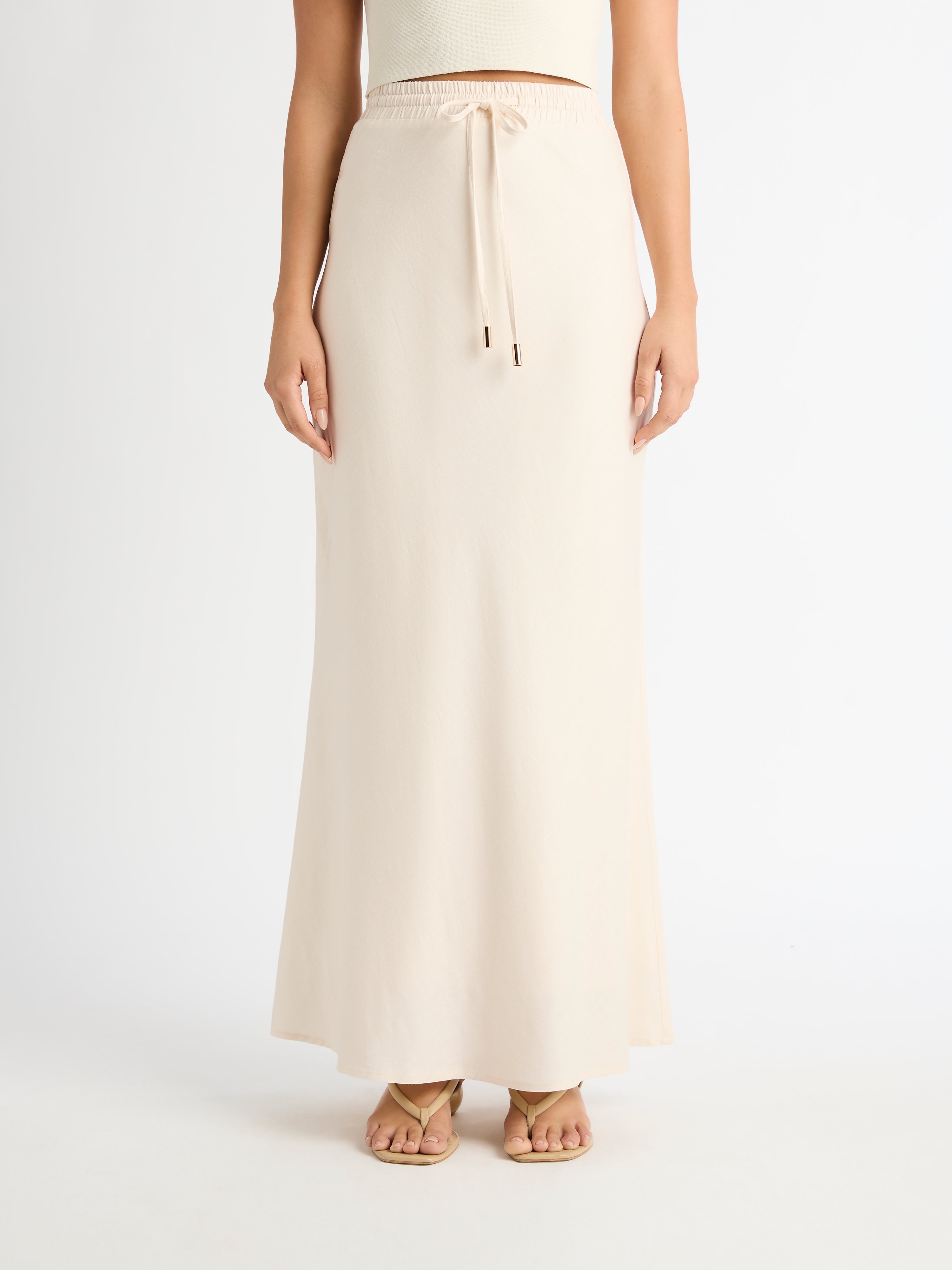 DOMINICA MIDI SKIRT IVORY