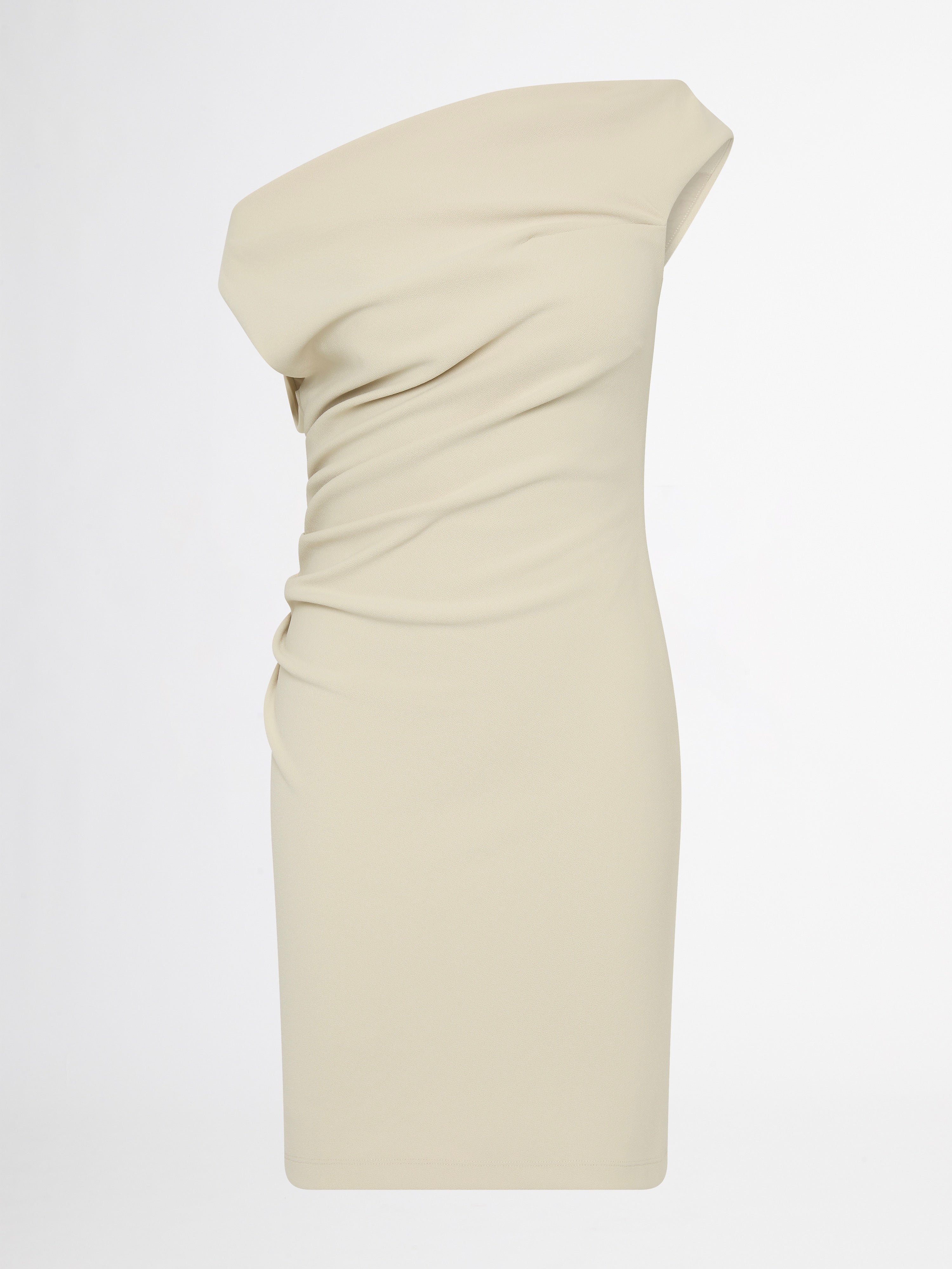 Maeve Mini Dress Aloe | Asymmetric Stretch Mini | SHEIKE