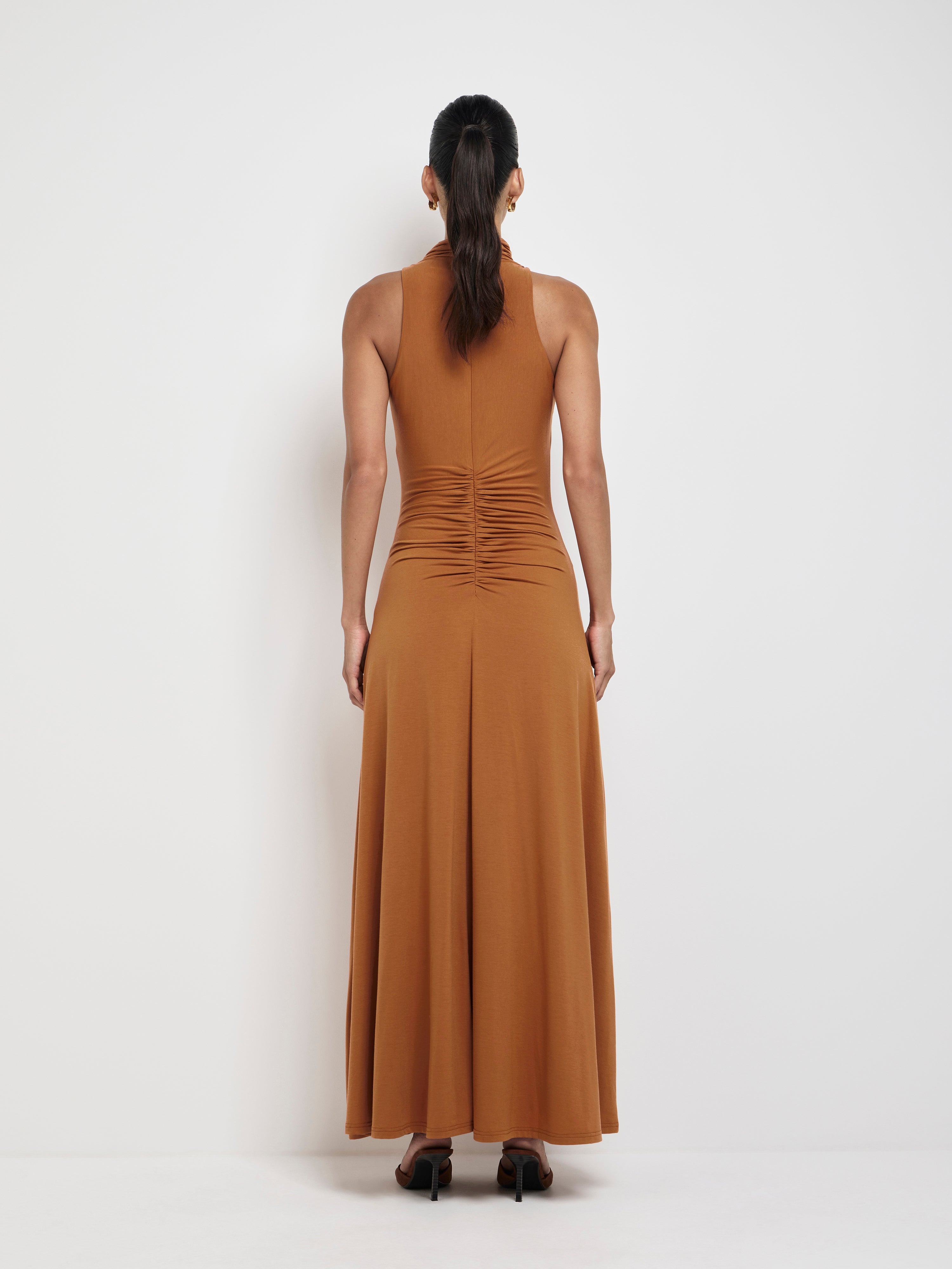 Lara Dress Ginger | Jersey Maxi Dress | SHEIKE
