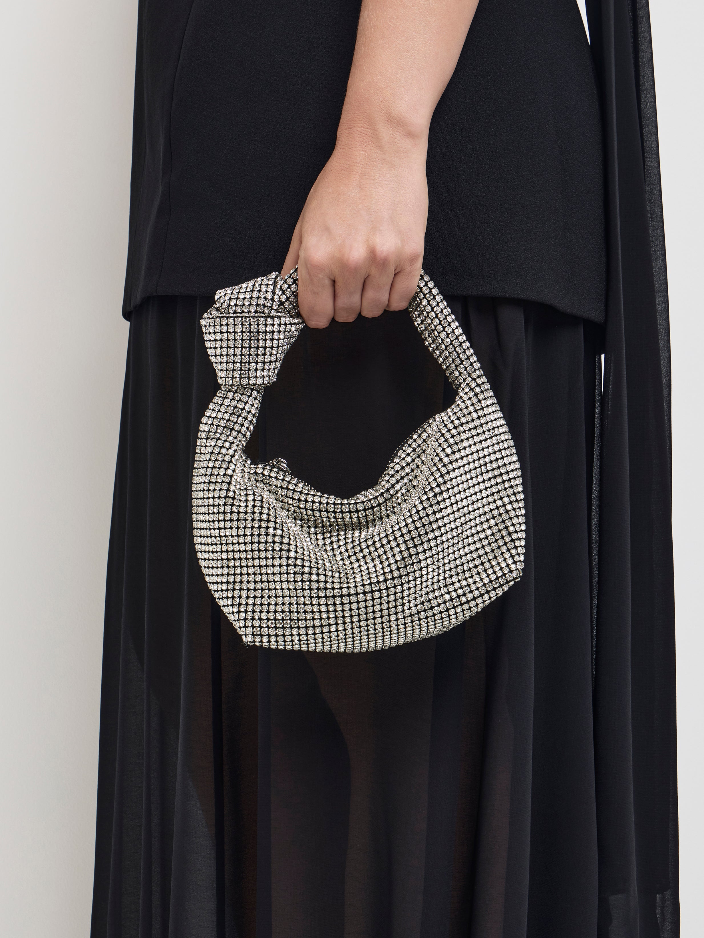 Zinnie Bag Silver Diamante Bag SHEIKE