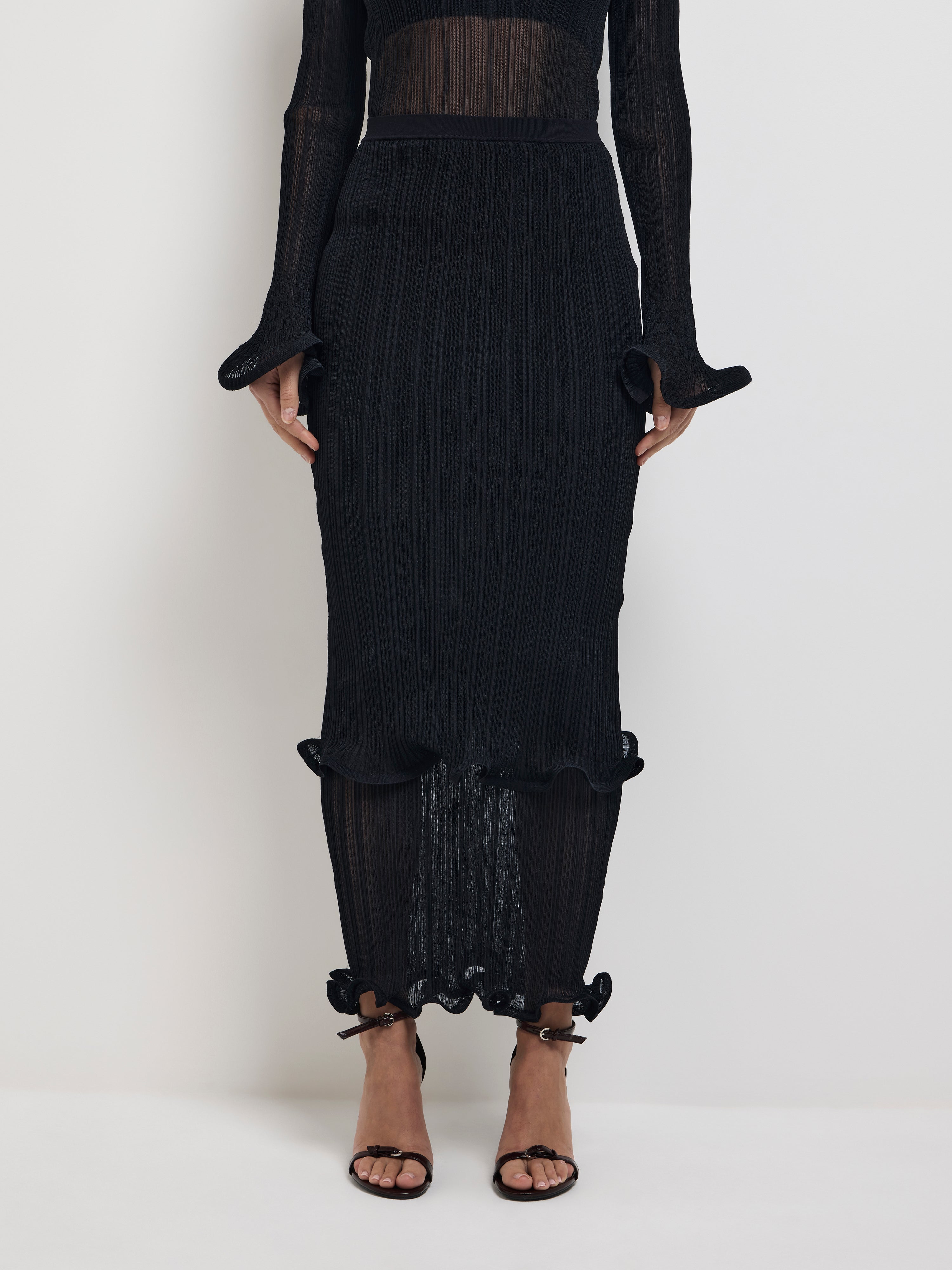 Nina Skirt Black | Midi Skirt | SHEIKE