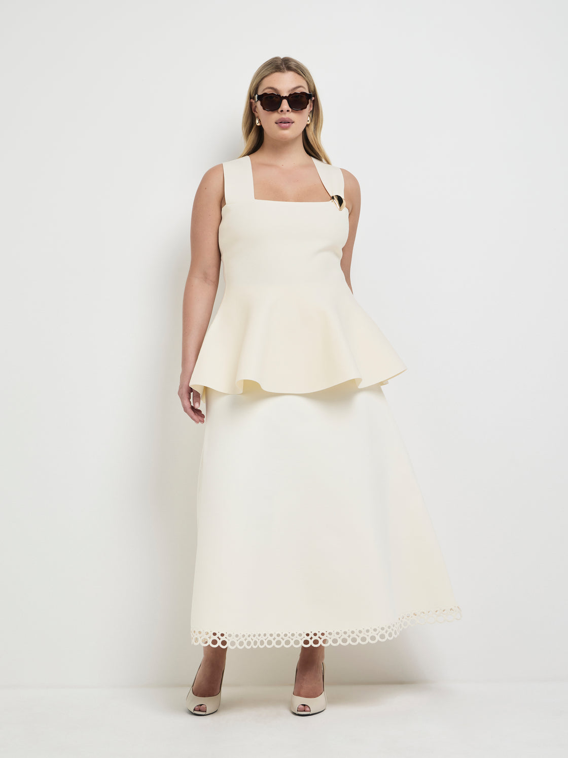 Stephanie Cotton Top Ivory