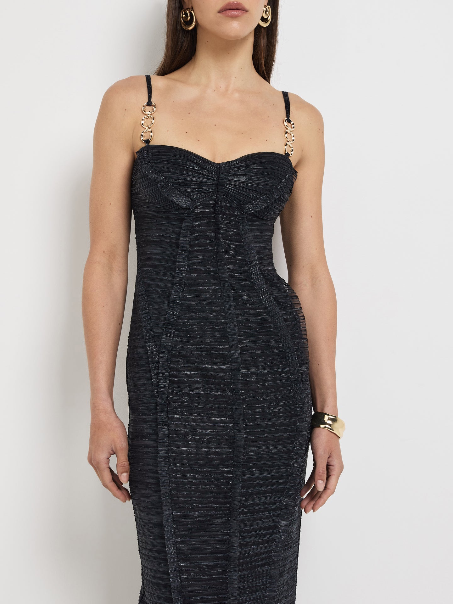 Elise Dress - Leopard/Metallic Stripe main image 0