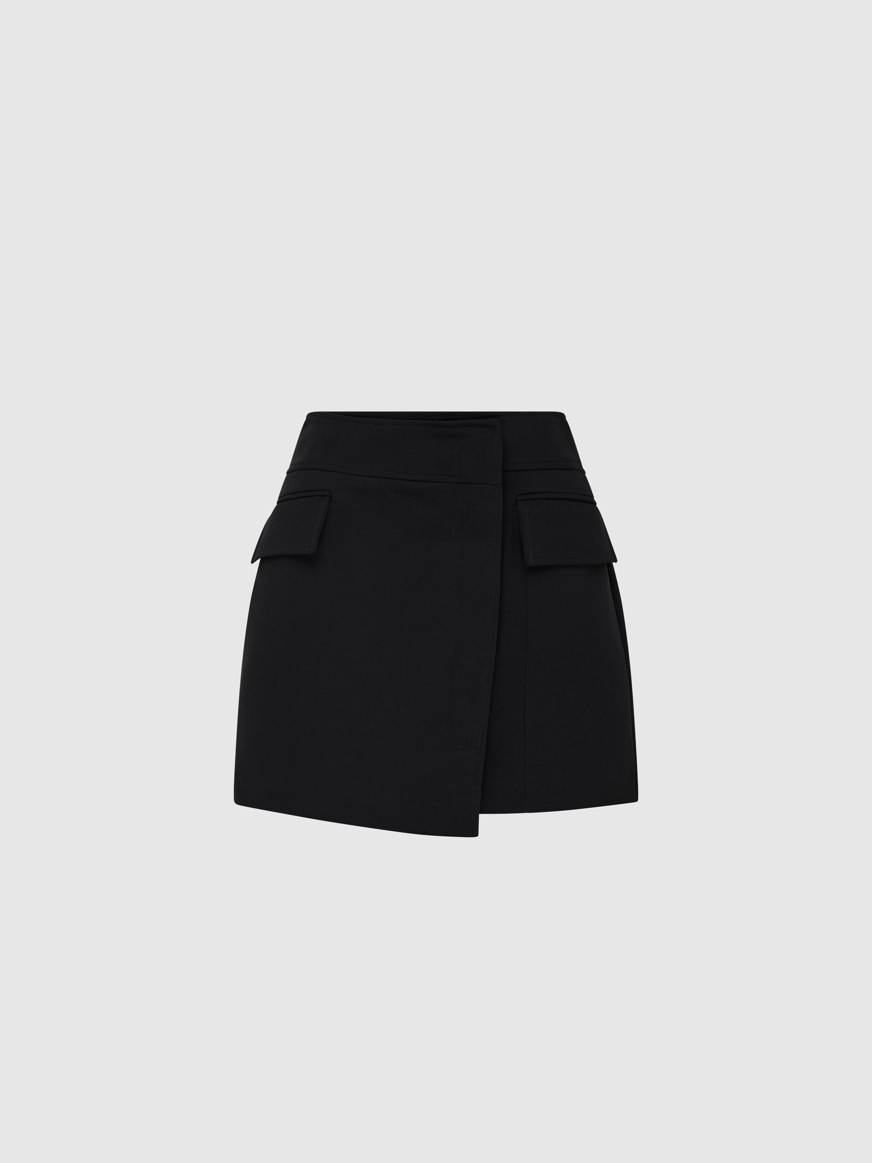 Holly Mini Skirt Black | Tailored Mini | SHEIKE